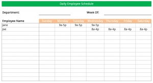 Wmployee work schedule maker