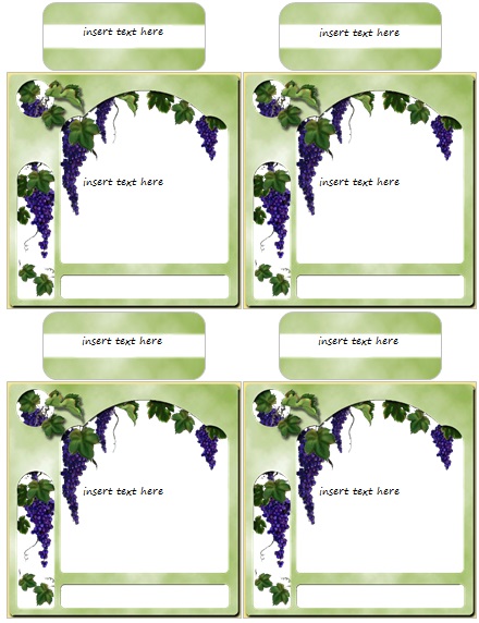 wine label template word