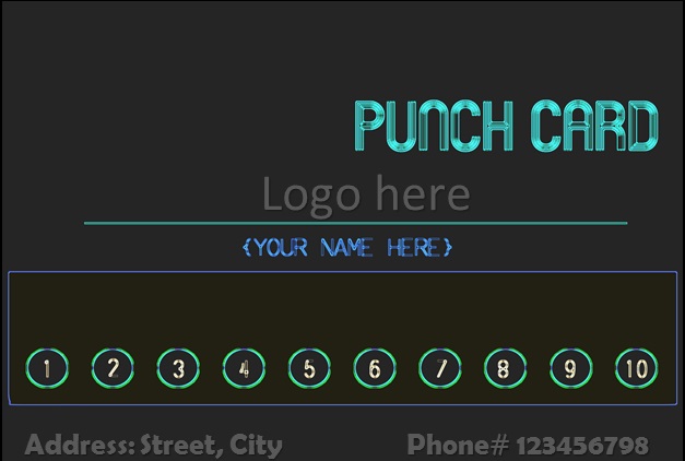 loyalty punch card template