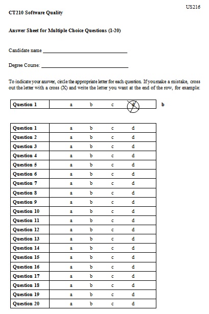 Free Multiple Choice Test Maker Template 2020 Free Download - Excel