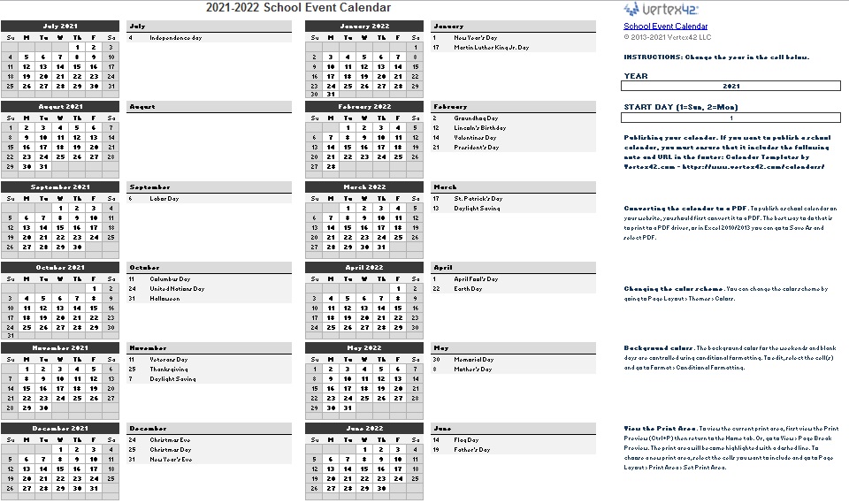 Academic Calendars 20232024 Free Printable Pdf Templates Vrogue