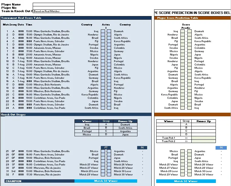Free Football Calendar Templates [Excel+PDF] - Excel Templates