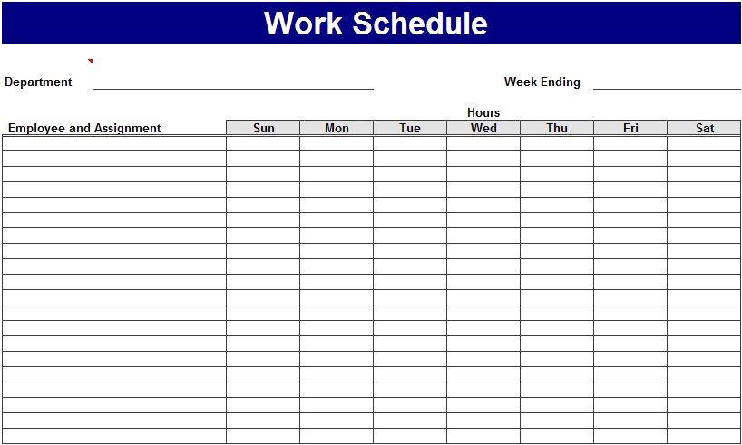 work schedule maker for restaurant