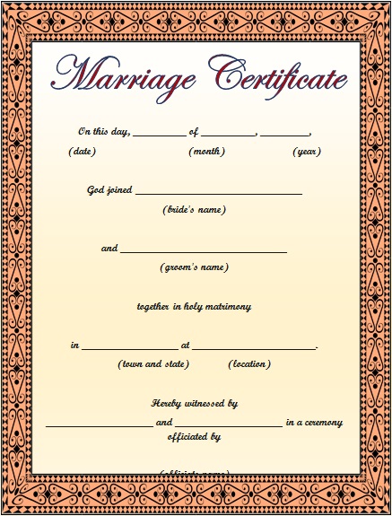 marriage certificate template 16