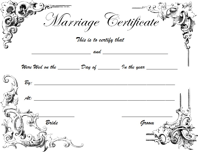 marriage certificate template 20