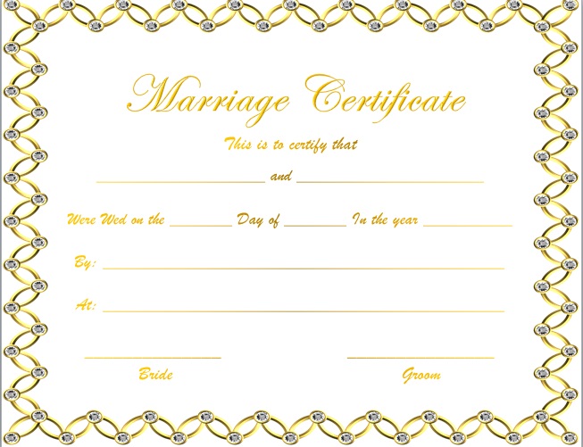 marriage certificate template 22