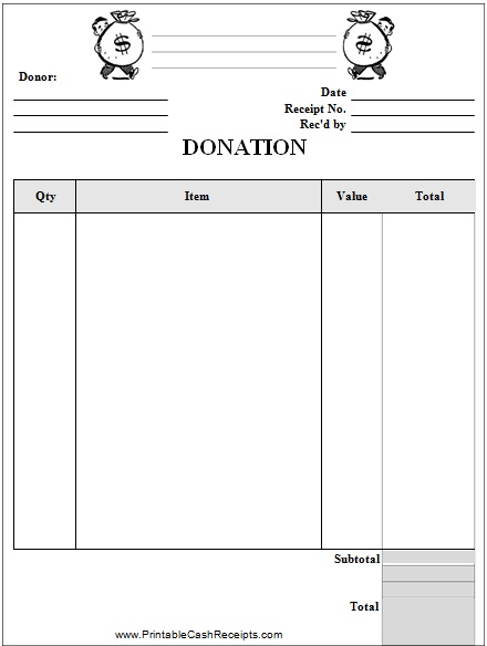 non profit donation receipt template 13