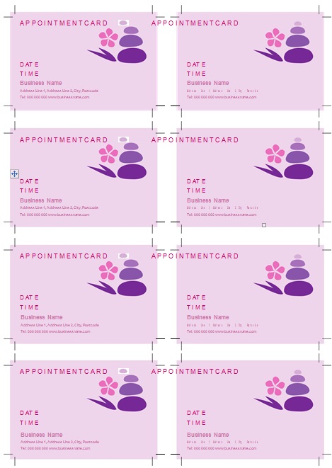 appointment cards template 1
