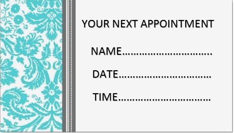 appointment cards template 21