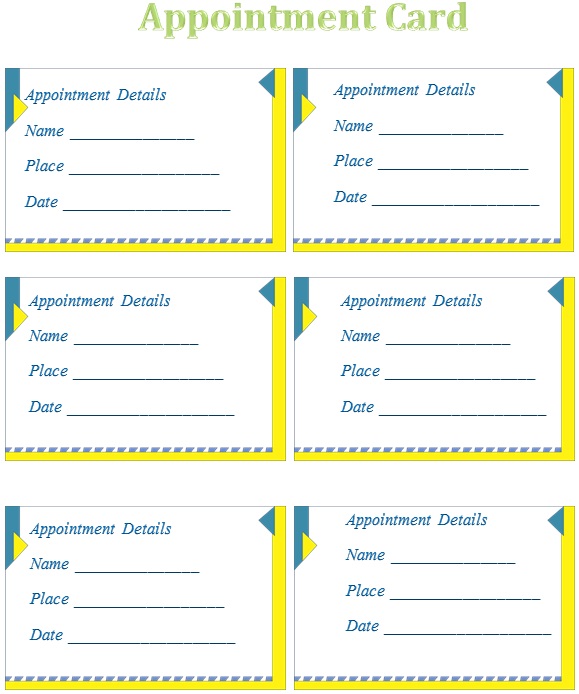 appointment cards template 24