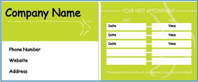 appointment cards template 26