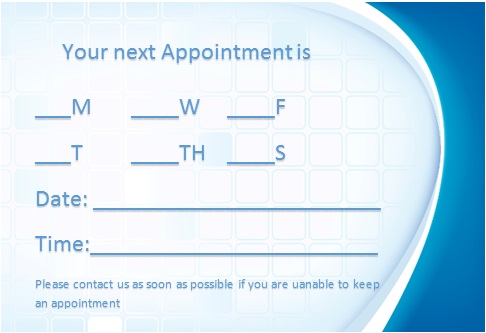 appointment cards template 30