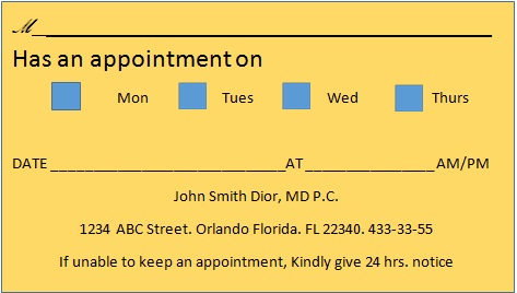 appointment cards template 5
