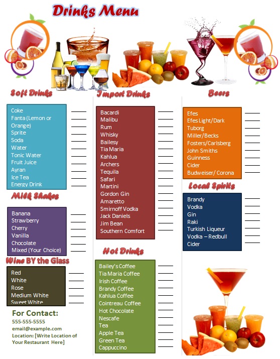 drink menu template 27