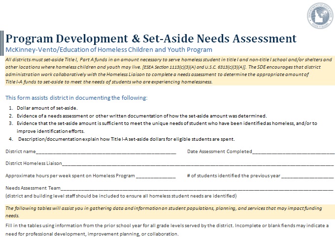 needs assessment template 27