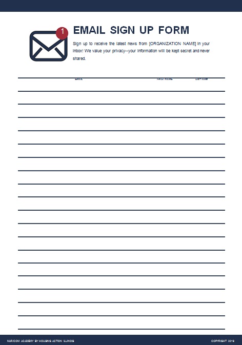 email sign up sheet template 29