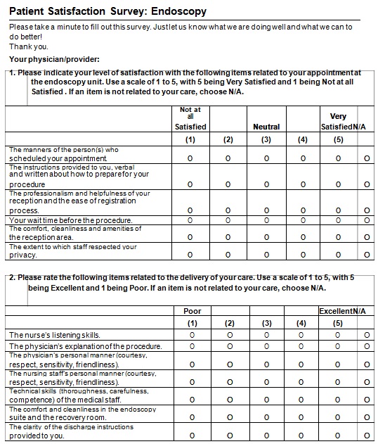 patient satisfaction survey template 28