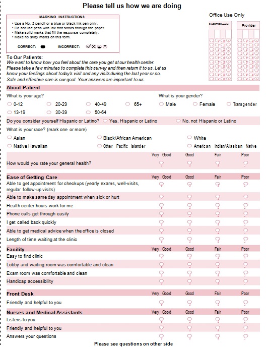patient satisfaction survey template 9