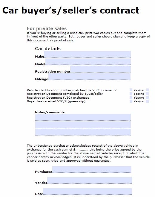 vehicle purchase agreement 25