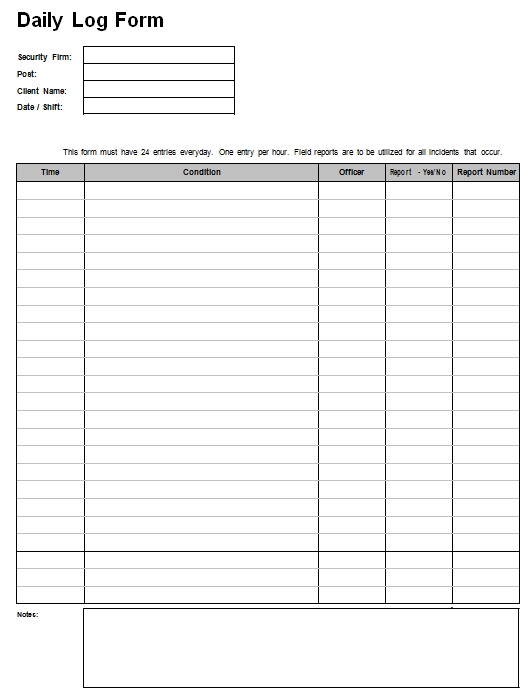 26+ Free Daily Activity Log Templates [MS Word]