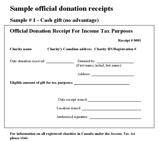 official donation receipt 1
