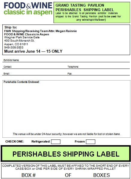shipping label template
