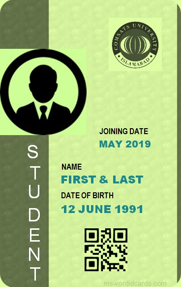 student id card template 7