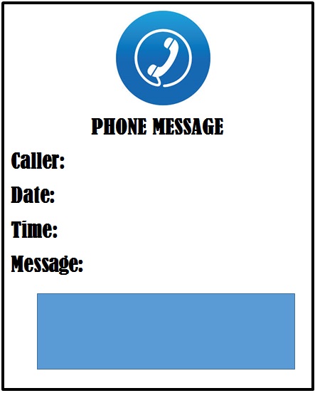 phone message template 23