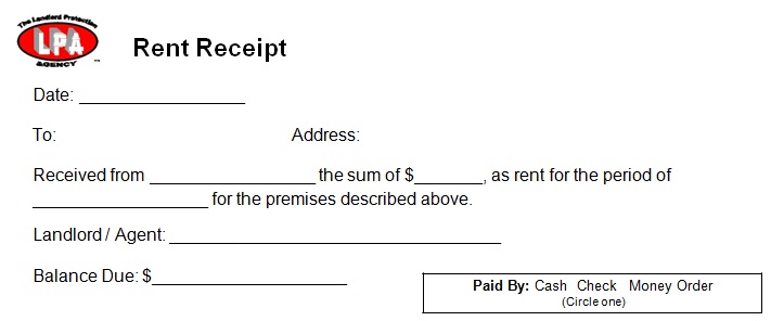 rent receipt template 14