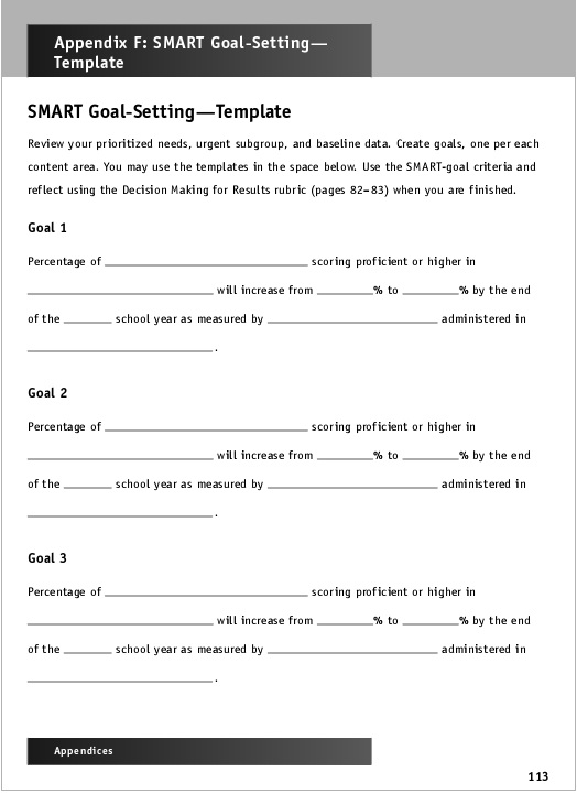 smart goals worksheet template 19